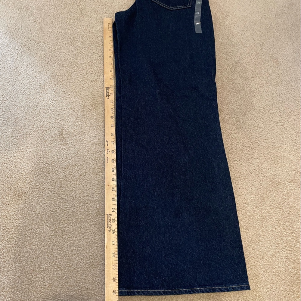 Pacific Sunwear - PacSun Wide Leg High Rise Jeans - Size 29 - Rigid Dark Wash - Picture 8 of 10